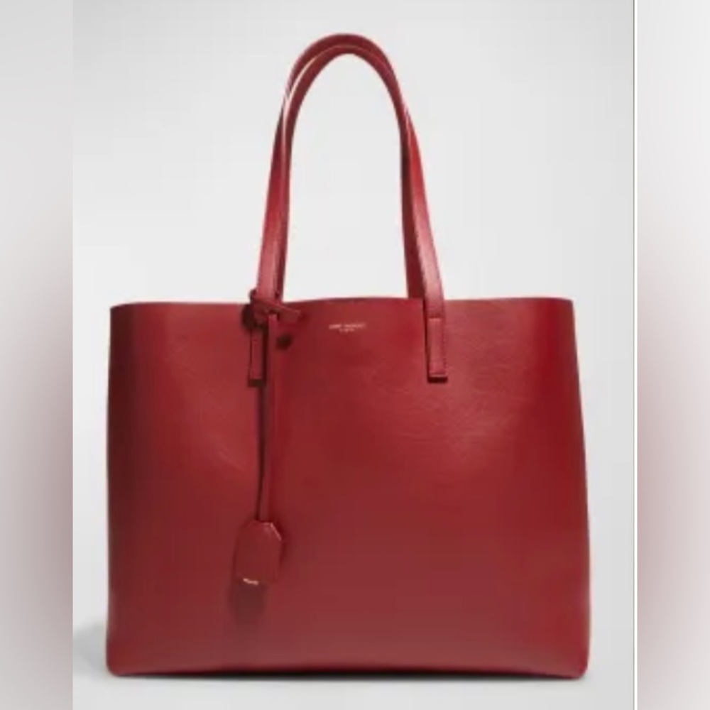 RED SHOPPING SAINT LAURENT E/W IN SUPPLE LEATHER